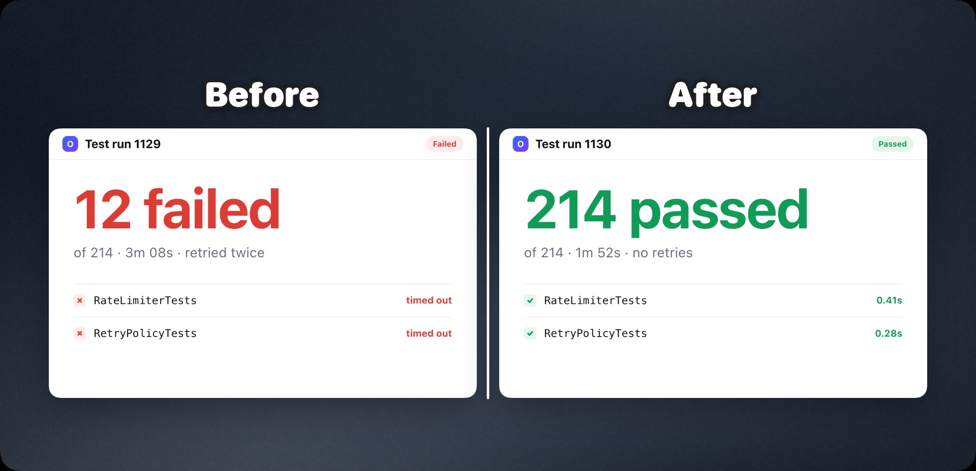 A before-and-after composition made in ShotShot with two screenshots on one canvas